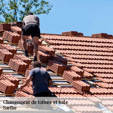 Changement de toiture et tuile Sarthe 