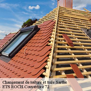 Changement de toiture et tuile Sarthe 