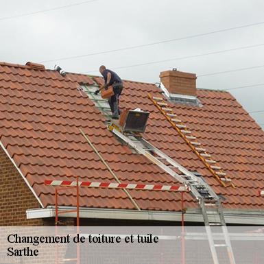 Changement de toiture et tuile Sarthe 