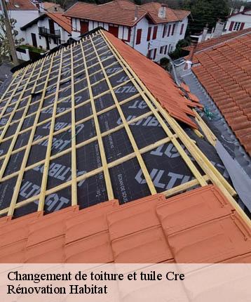 Changement de toiture et tuile  cre-72200 Rénovation Habitat 
