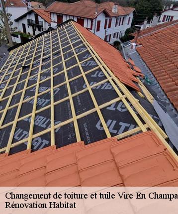 Changement de toiture et tuile  vire-en-champagne-72350 Rénovation Habitat 